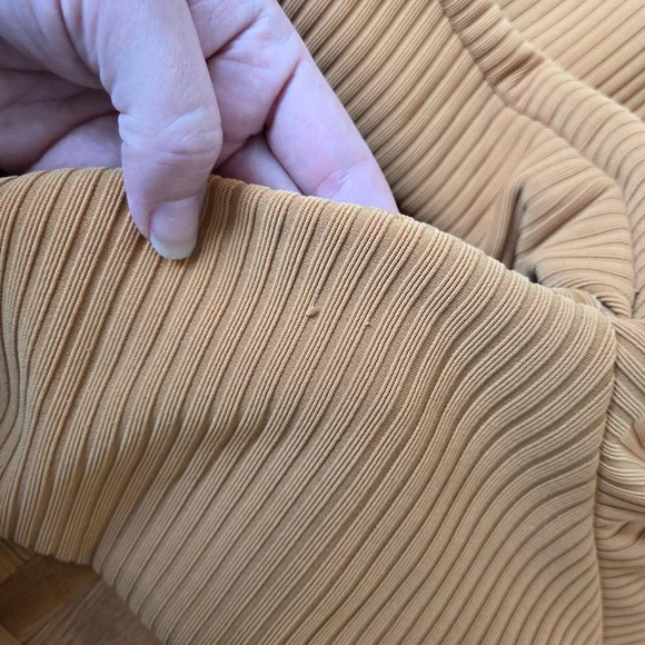 Longline Open Ribbed Cardigan Jacket - Camel - Picture 9 of 9